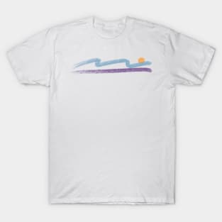 Retro Summer Sunset Waves T-Shirt